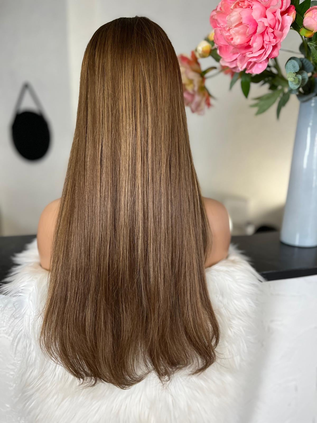 Benedicte - illusion integral + lace top / 28 inch / 150 % Volume / European hair / small