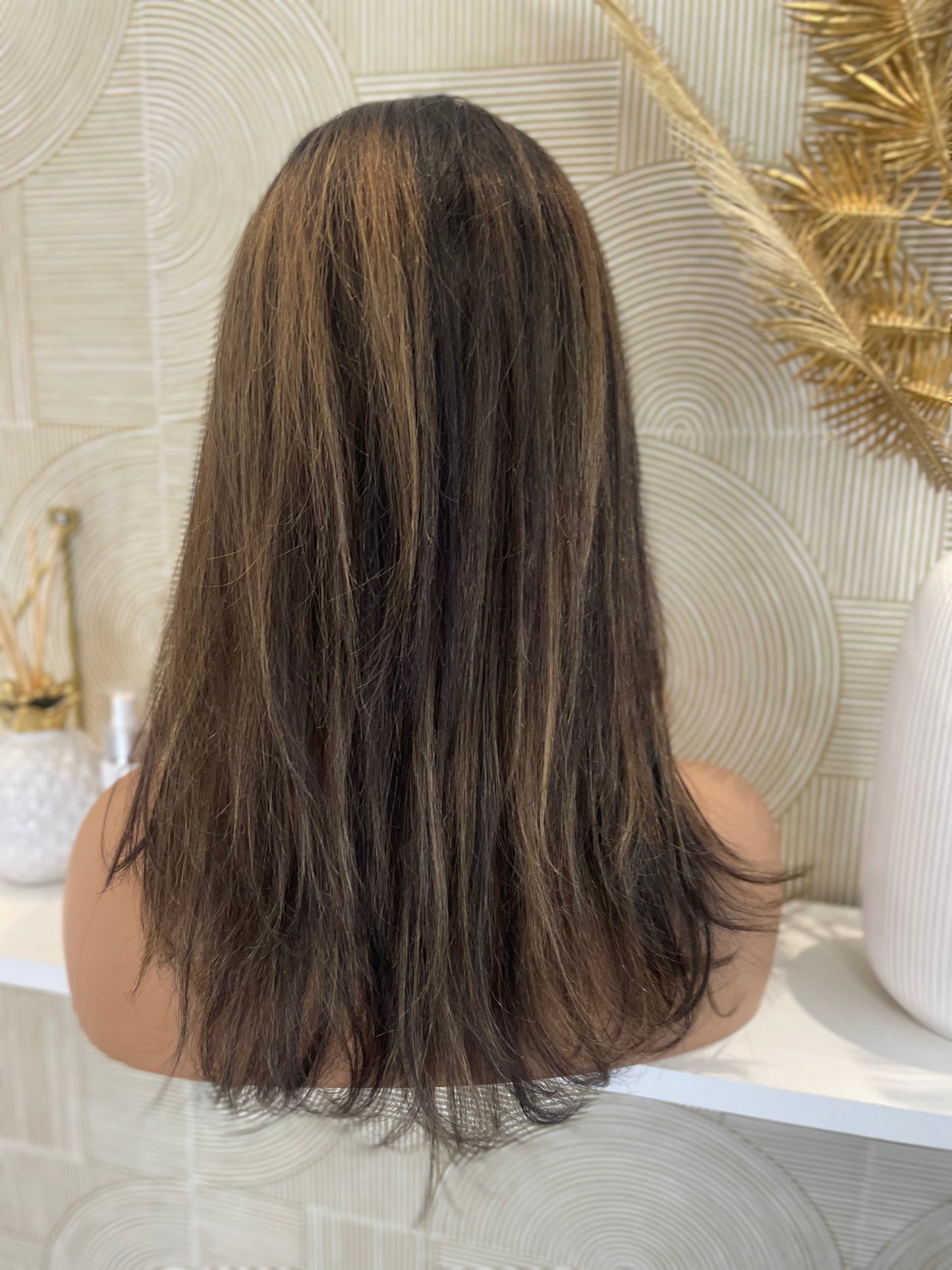 Camille - confort integral + skin top/ 16 inch / 130 % volume / Mongolian hair / Small