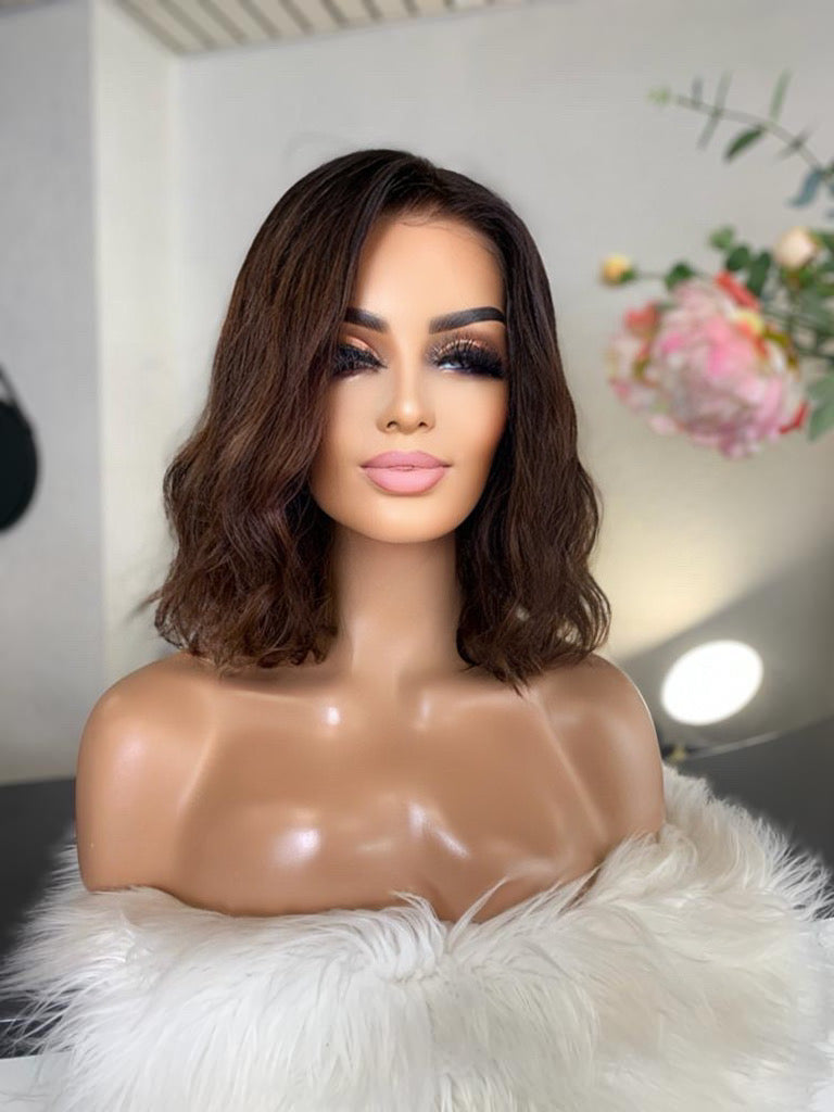 Tania - illusion integral + lace top / 16 inch / 180 % Volume / European hair / medium