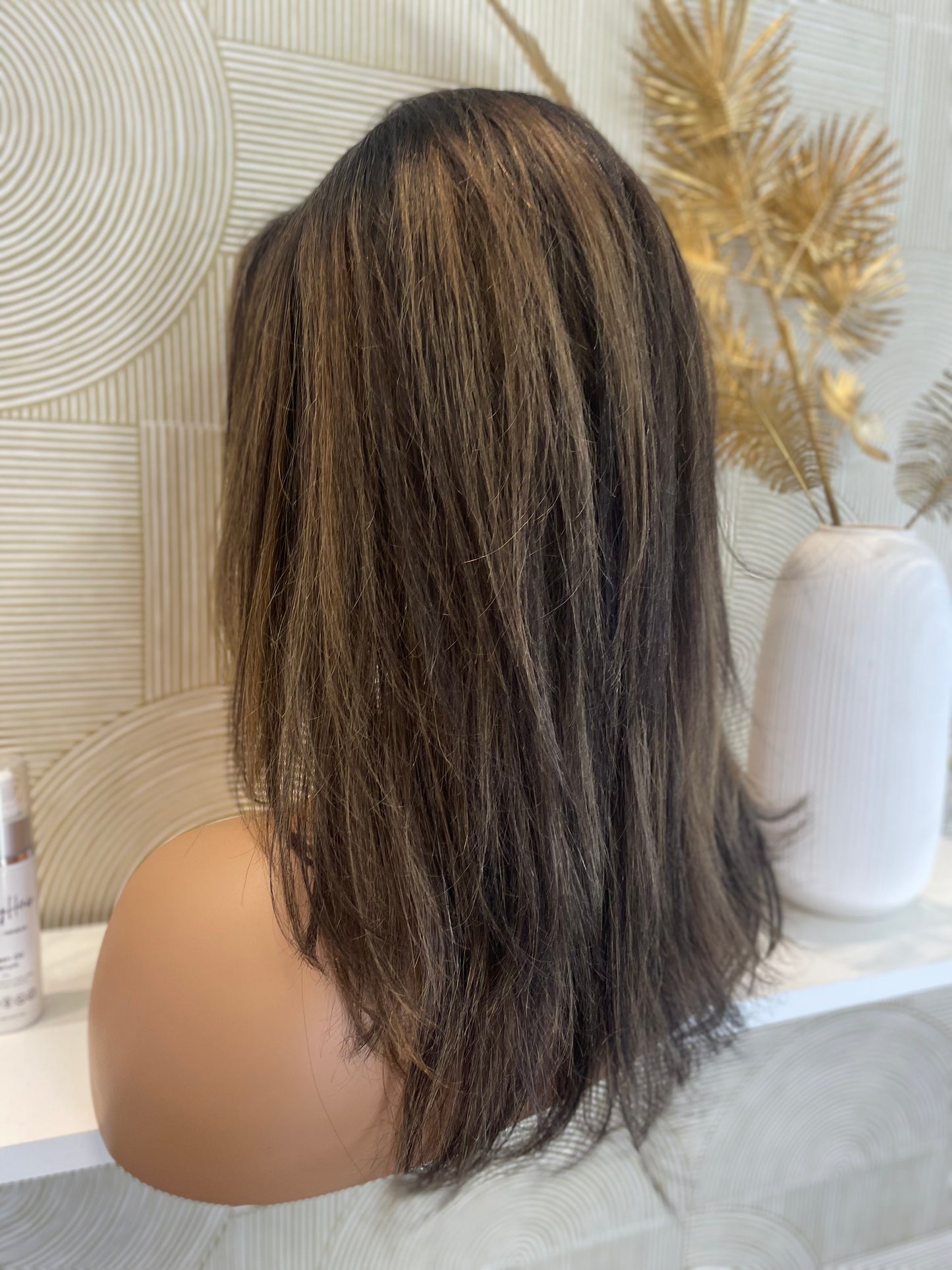 Camille - confort integral + skin top/ 16 inch / 130 % volume / Mongolian hair / Small
