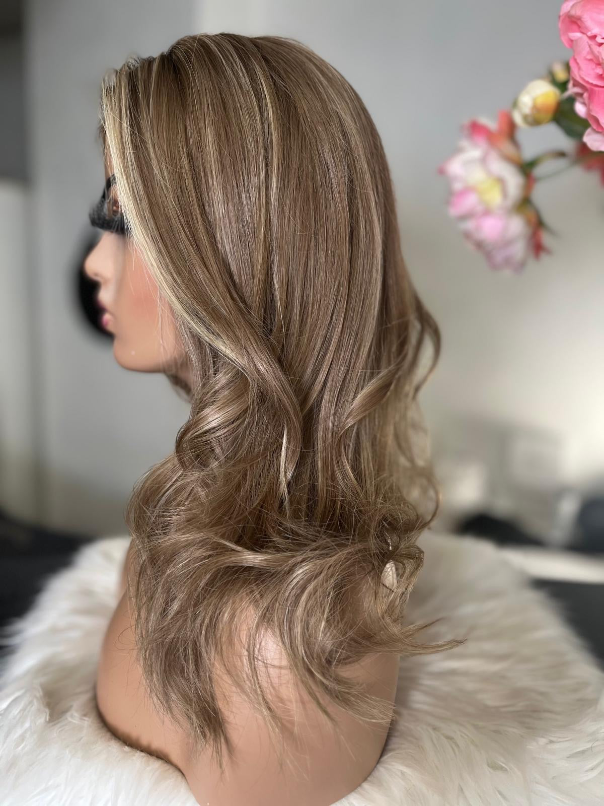 Cindy - confort integral illusion + lace top / 16 inch / 150% Volume / european hair / small