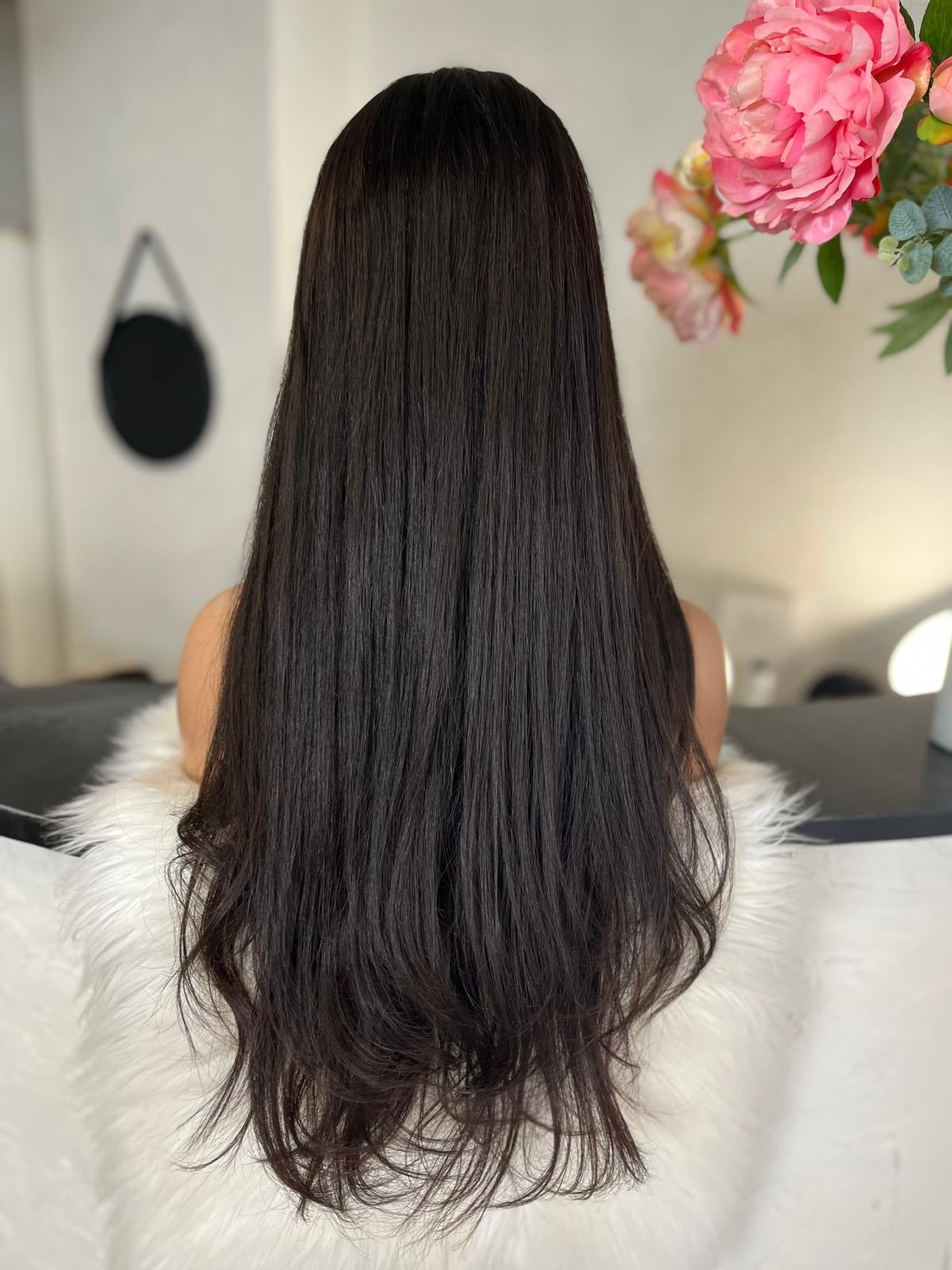 Gala - illusion integral + lace top / 24 inch / 150 % Volume / European hair