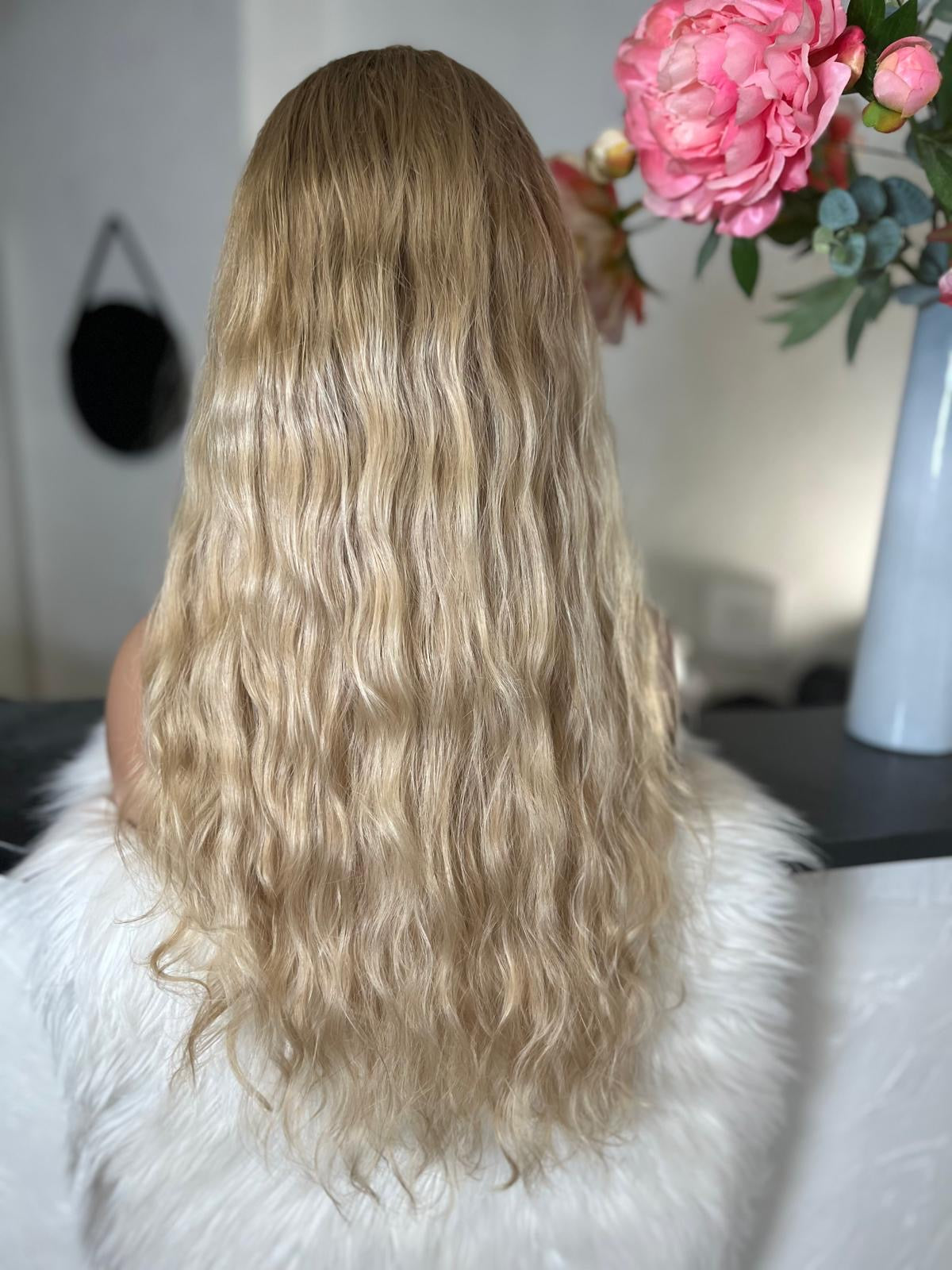 Selma - illusion integral + lace top / 24 inch / 180 % Volume / mongolian hair / s / wavy