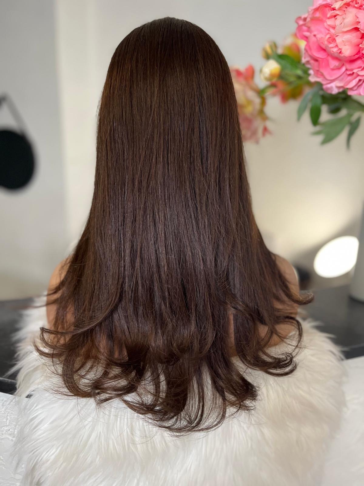 Virginie - confort integral illusion + lace top / 24 inch / 150% Volume / european hair / small