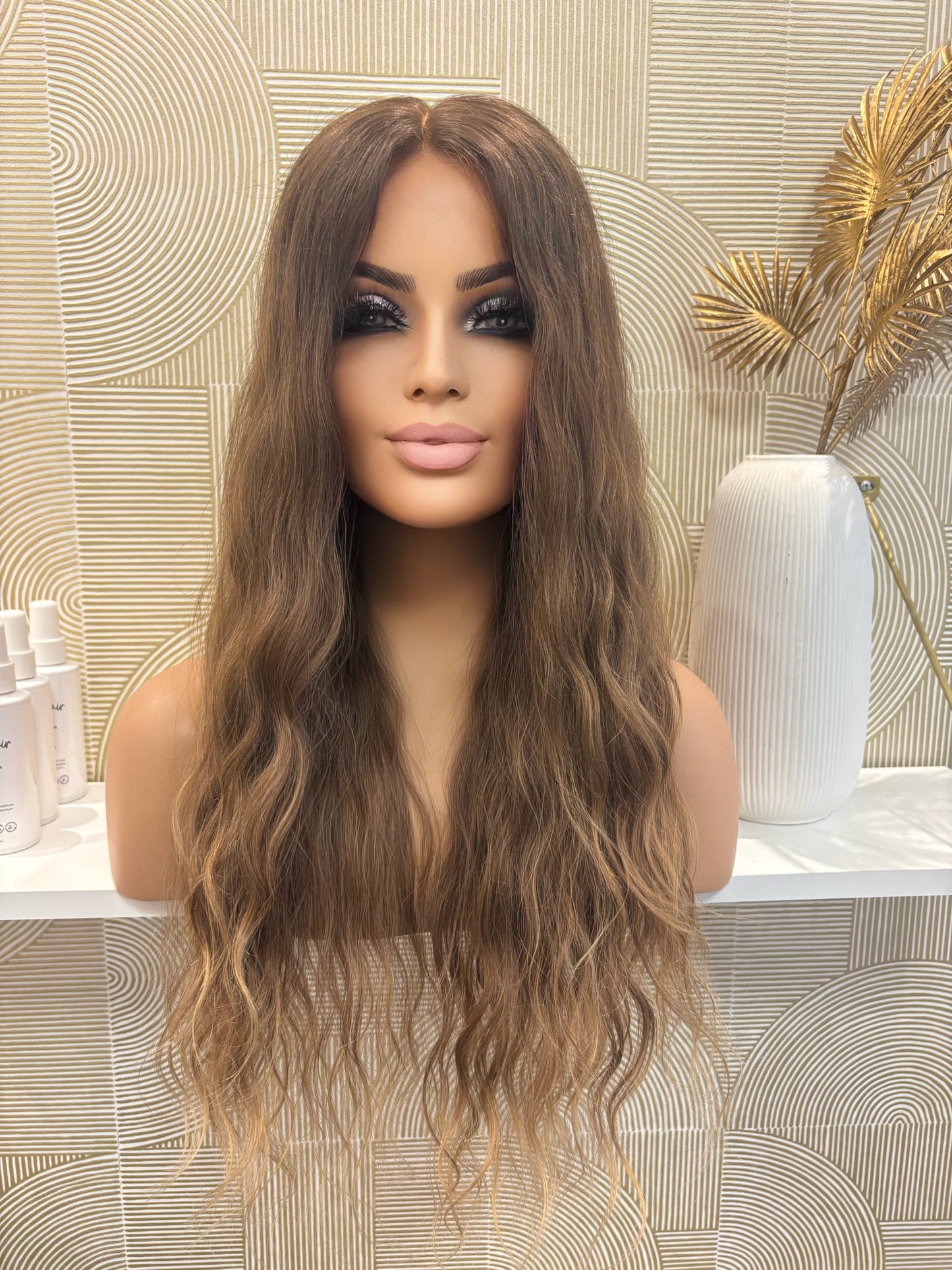 Winnie - Integral + lace top / 24 inch / 180 % Volume / Russian hair / small / natural wavy