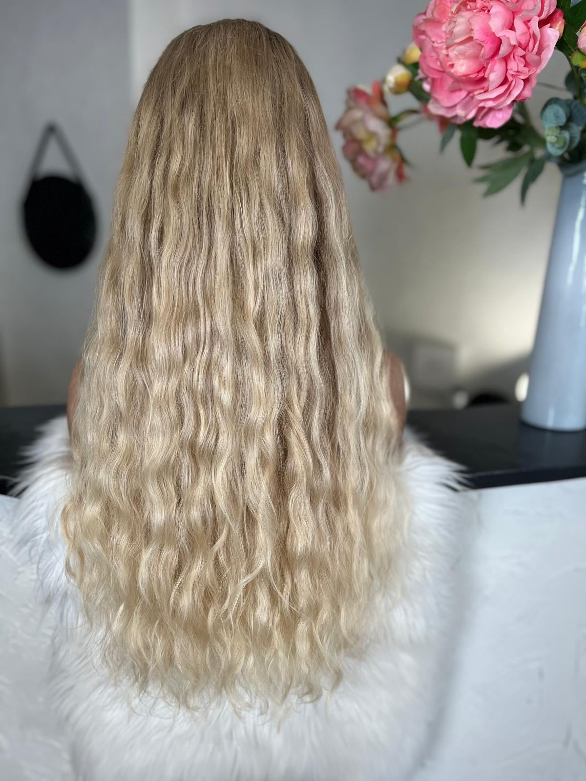 celine - illusion integral + lace top / 26 inch / 180 % Volume / mongolian hair / s / wavy