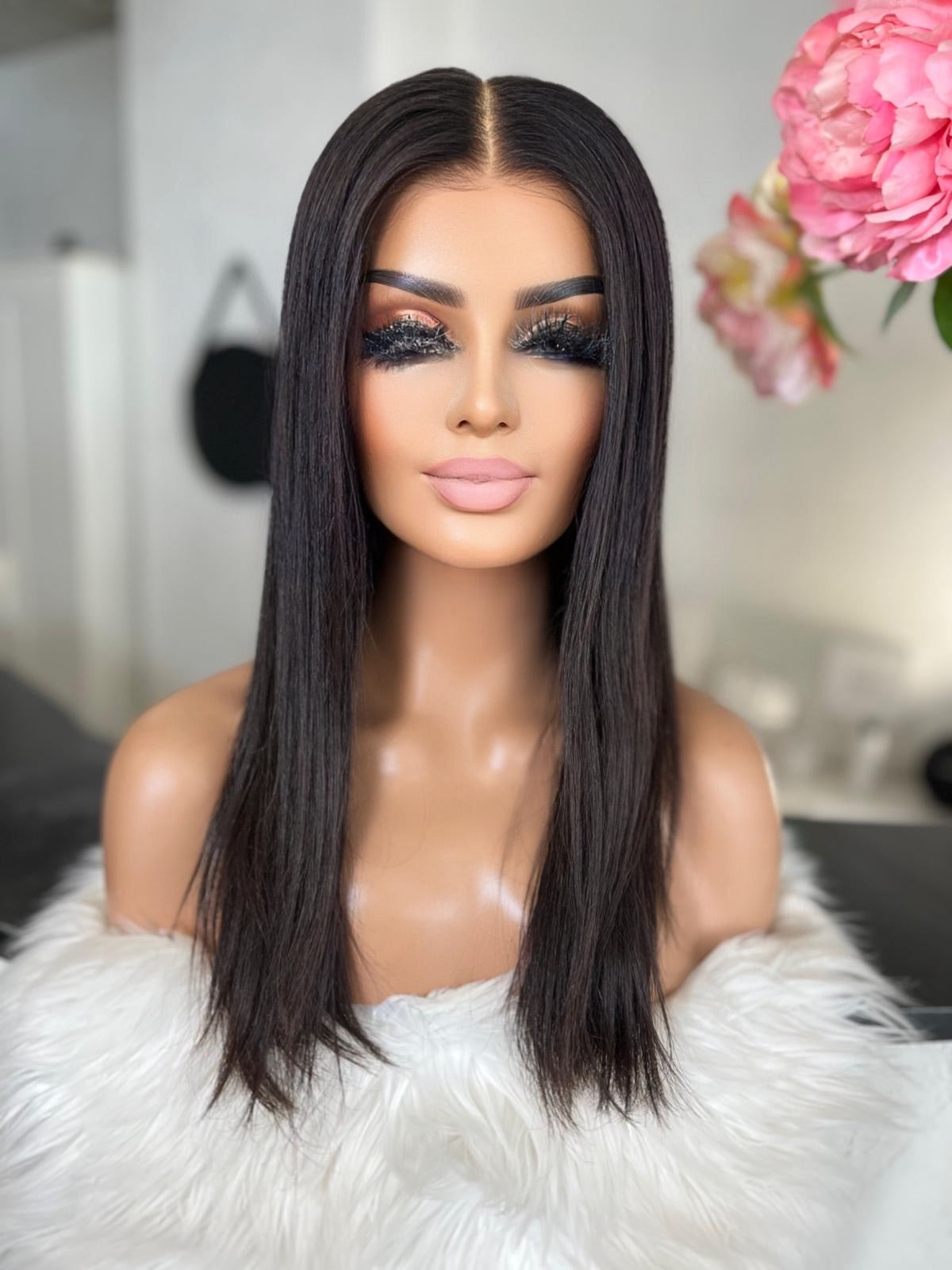 Stella - illusion integral + lace top / 18 inch / 150 % Volume / European hair / small
