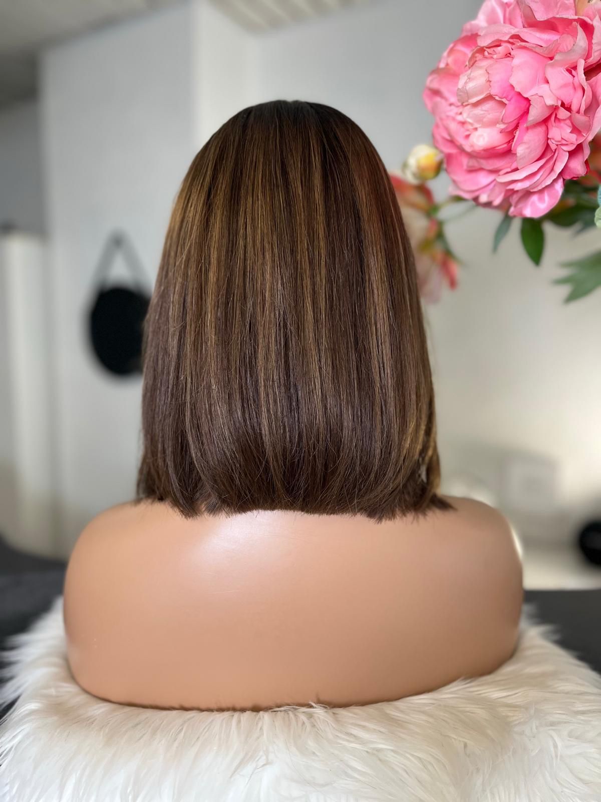 Clara  -  confort integral illusion + lace top / 14 inch / 150% Volume / european hair / small