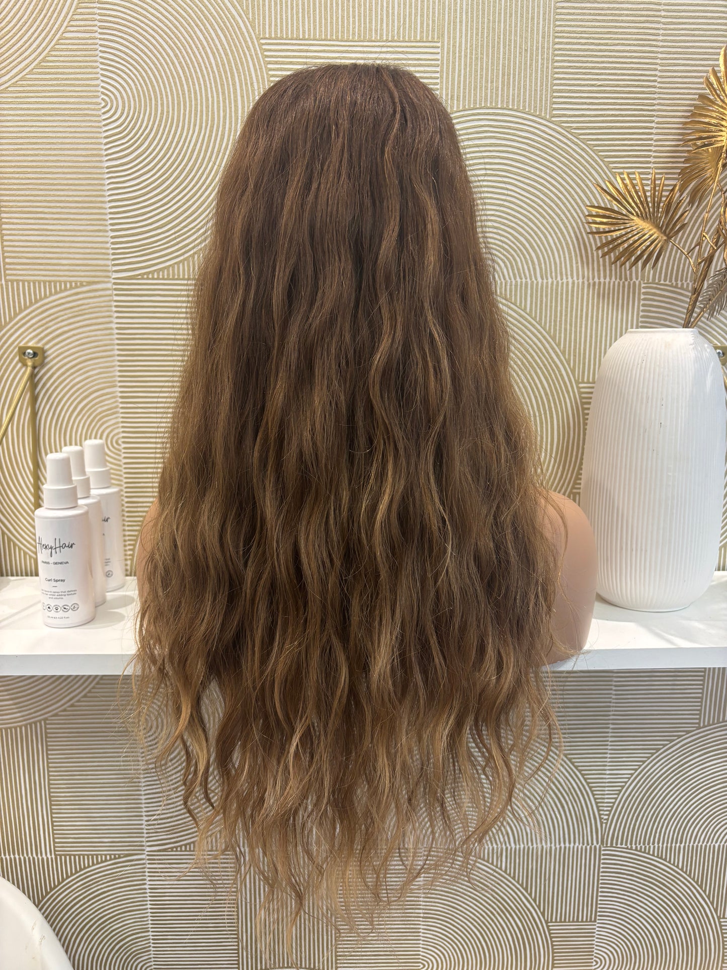 Winnie - Integral + lace top / 24 inch / 180 % Volume / Russian hair / small / natural wavy