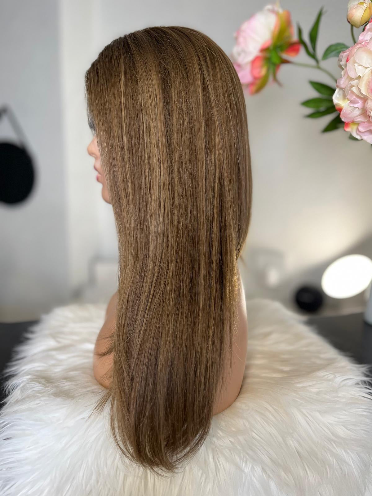 Vicky - confort integral illusion + lace top / 22 inch / 150% Volume / european hair / small