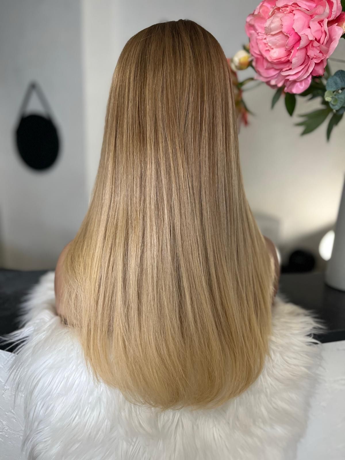 Tamara - illusion integral + lace top / 20 inch / 150 % Volume / European hair / small