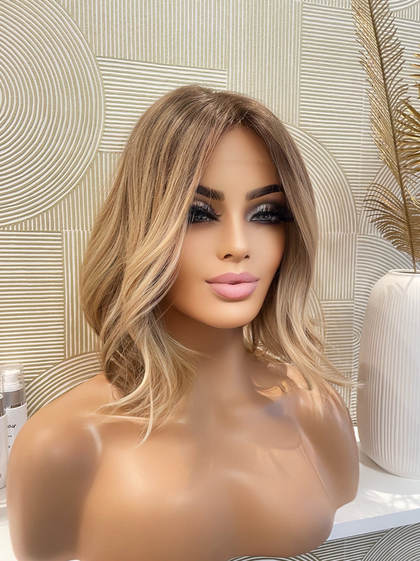 .Fiona - Integral + lace top / 12 inch / 150 % Volume / russian hair / small