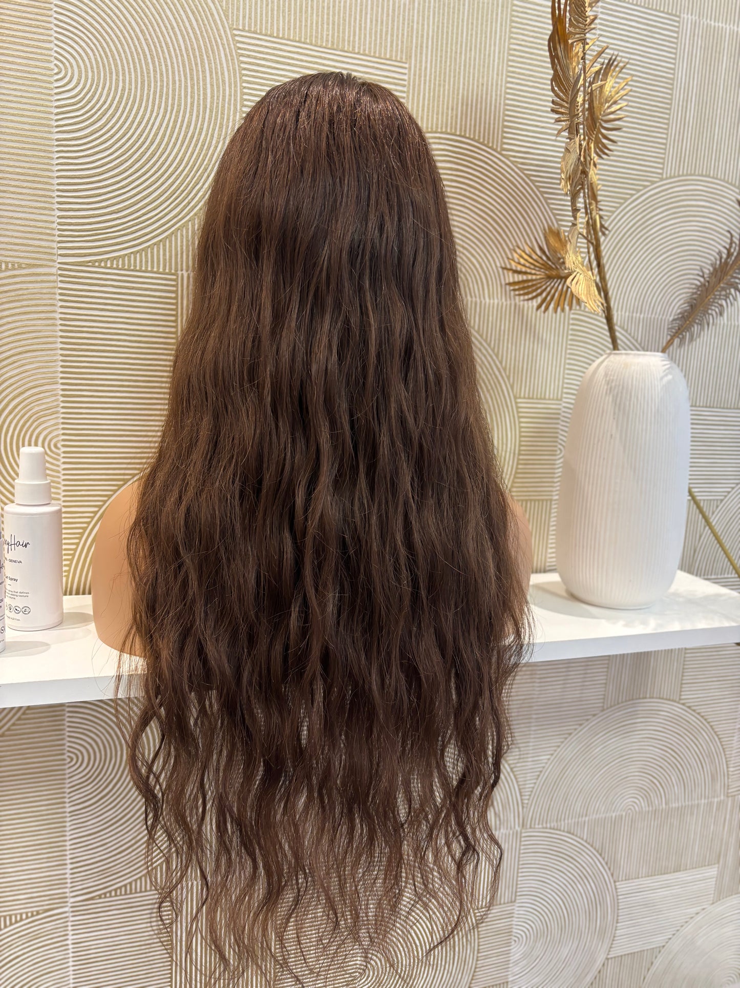 Candice - Integral + lace top / 26 inch / 150 % Volume / european hair / small / natural wavy