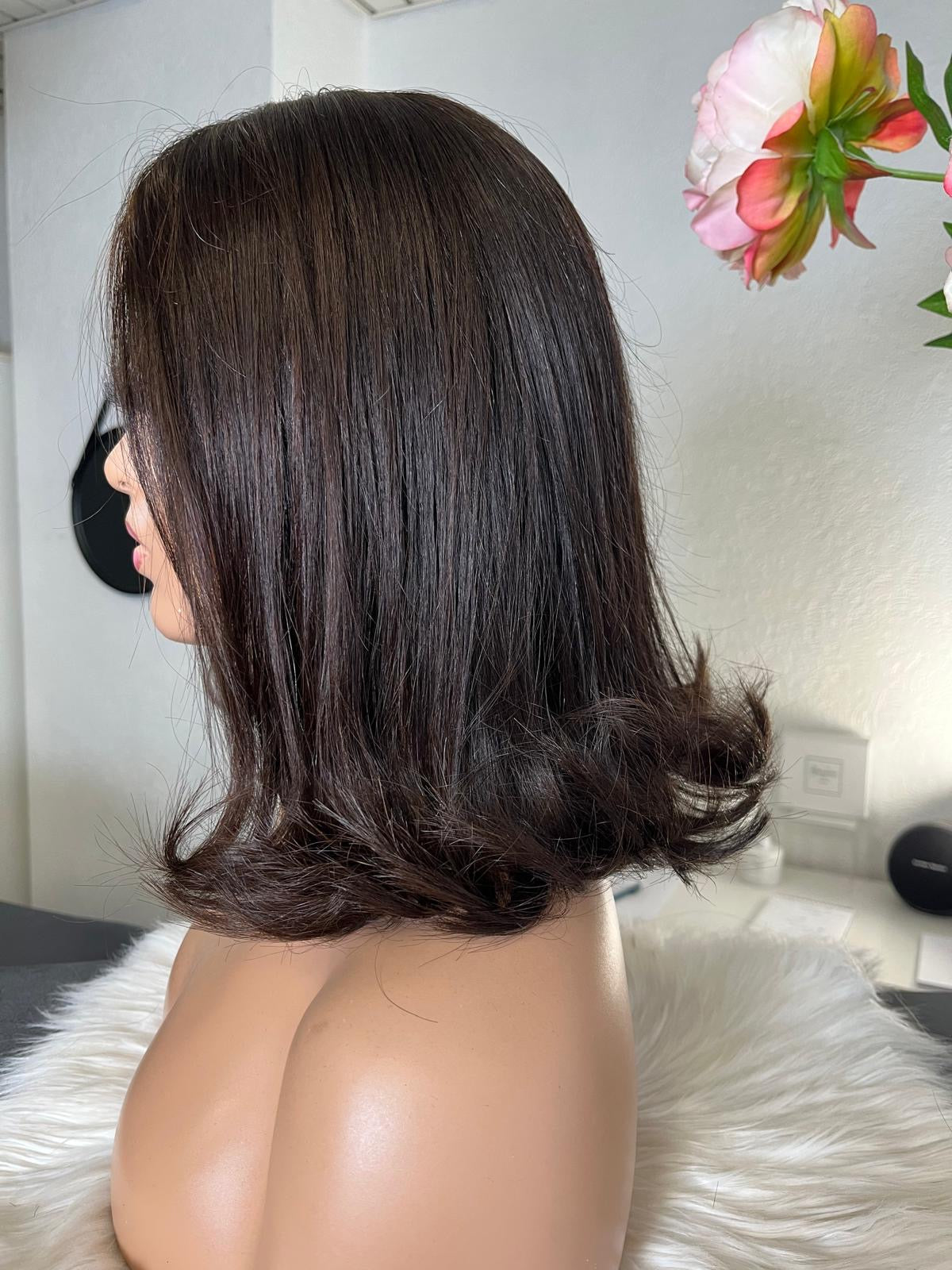 Fanny - confort integral illusion + lace top / 14 inch / 150% Volume / european hair / small