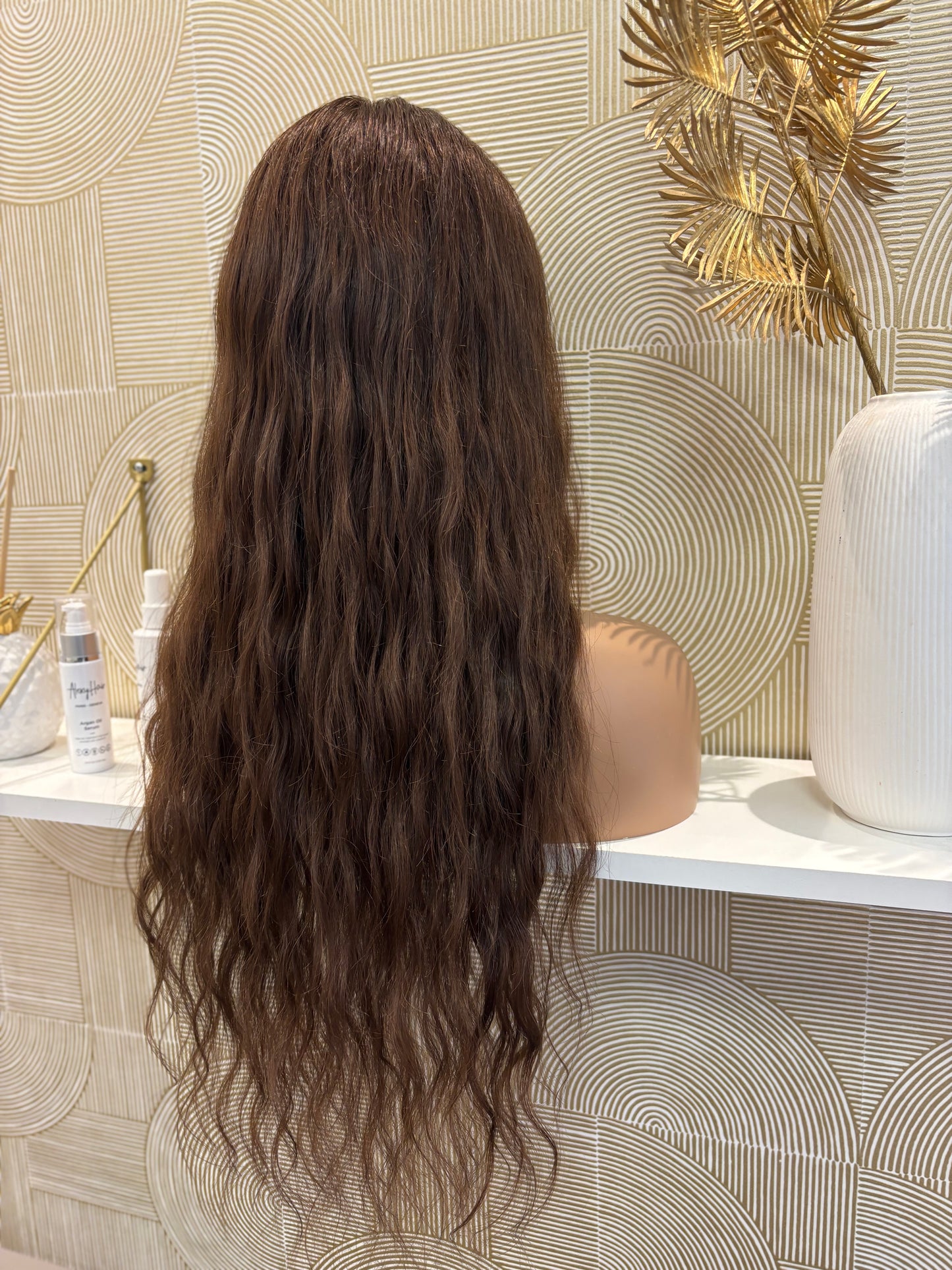 Candice - Integral + lace top / 26 inch / 150 % Volume / european hair / small / natural wavy