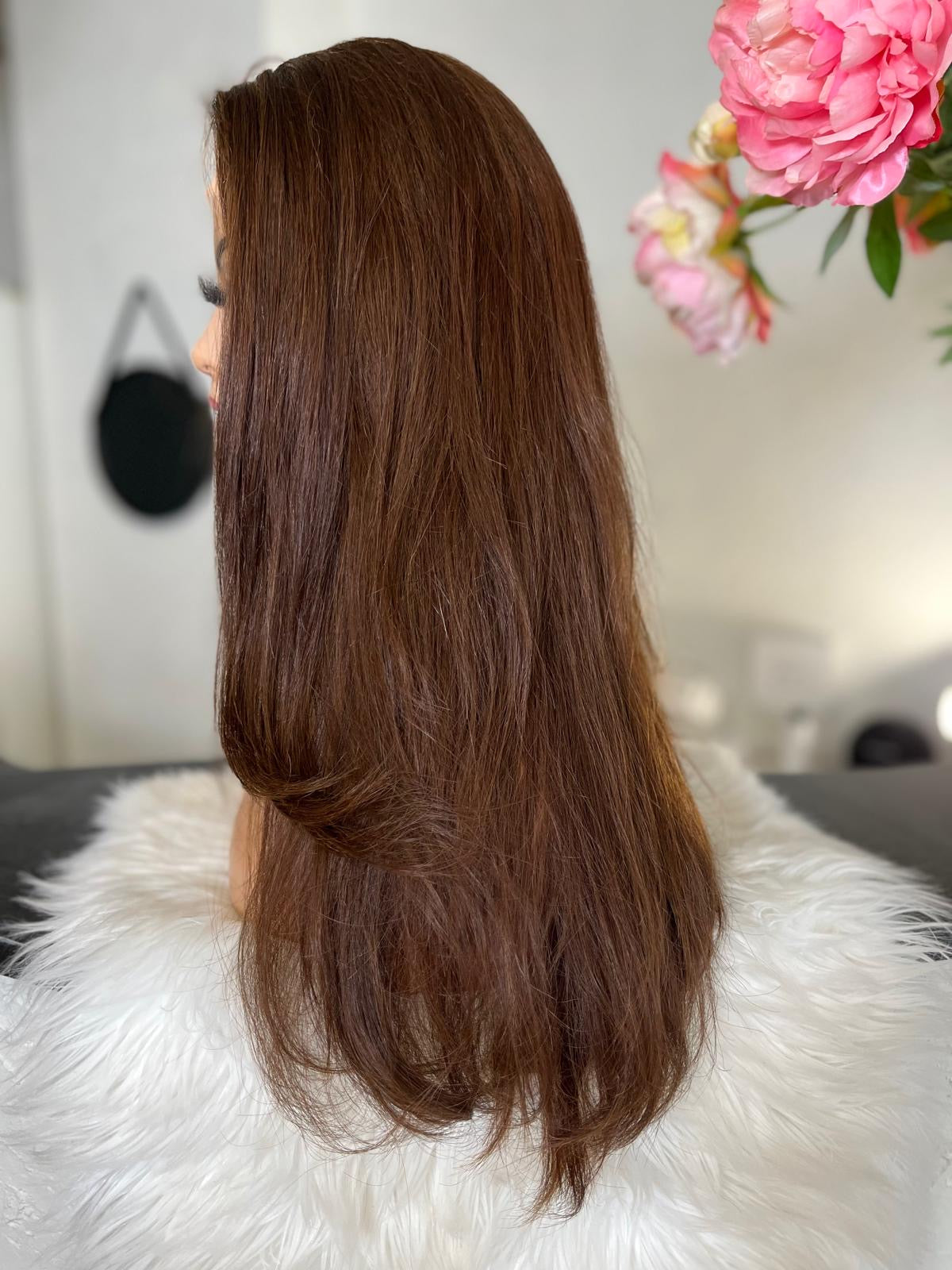 Vanessa - Integral + lace top / 22 inch / 150 % Volume / european hair / small