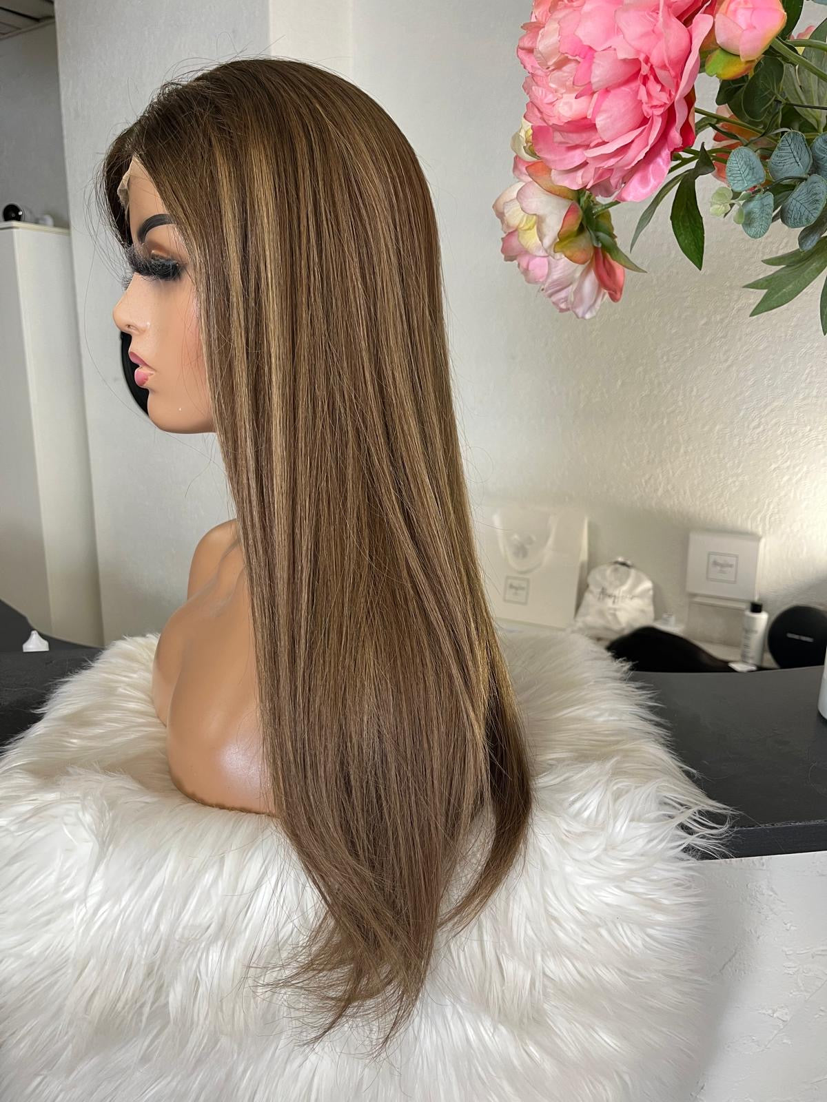 Sam - confort integral illusion + lace top / 18inch / 150% Volume / european hair / small