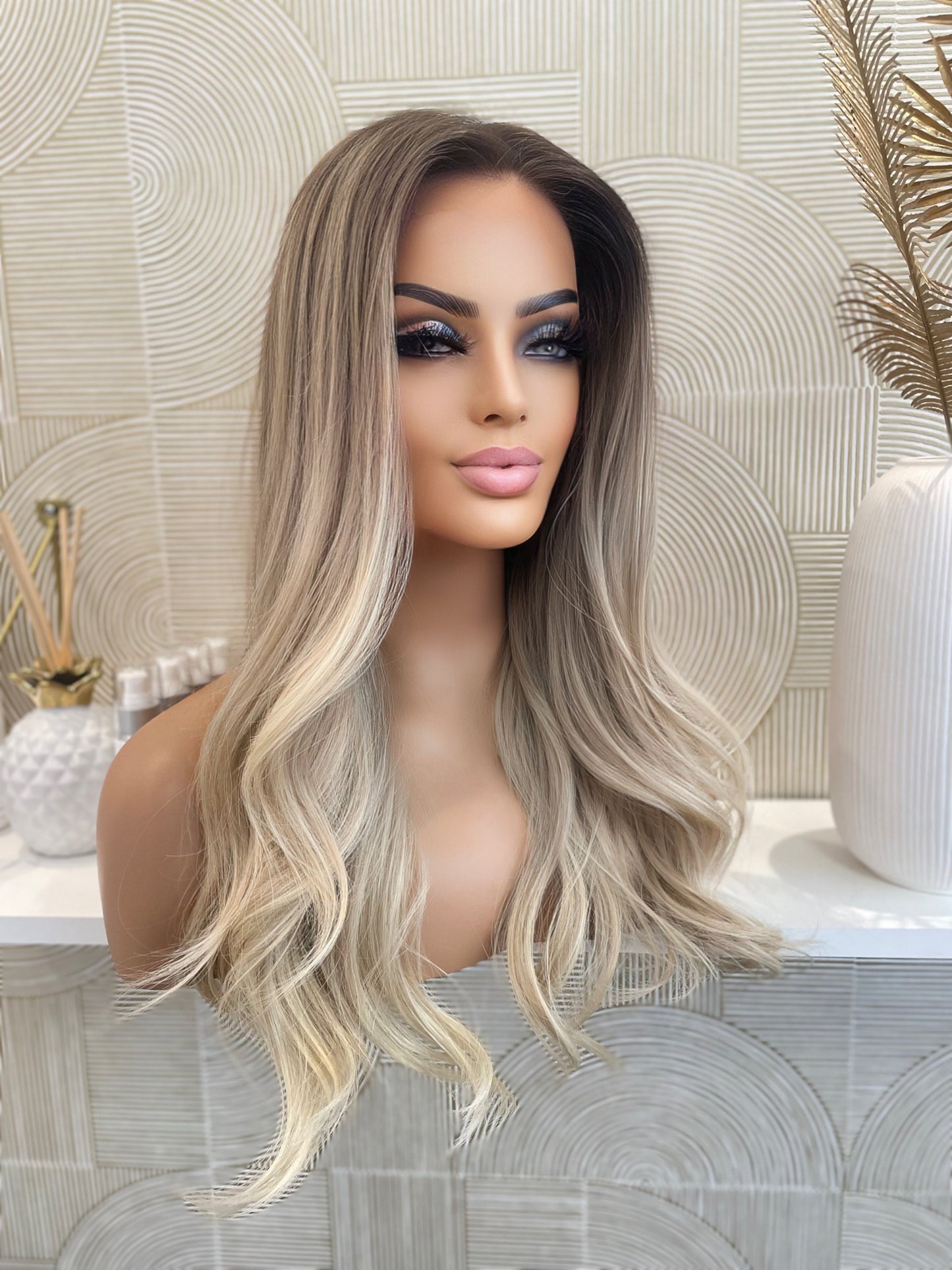 .Aline - Integral + lace top / 22 inch / 180 % Volume / slavic hair