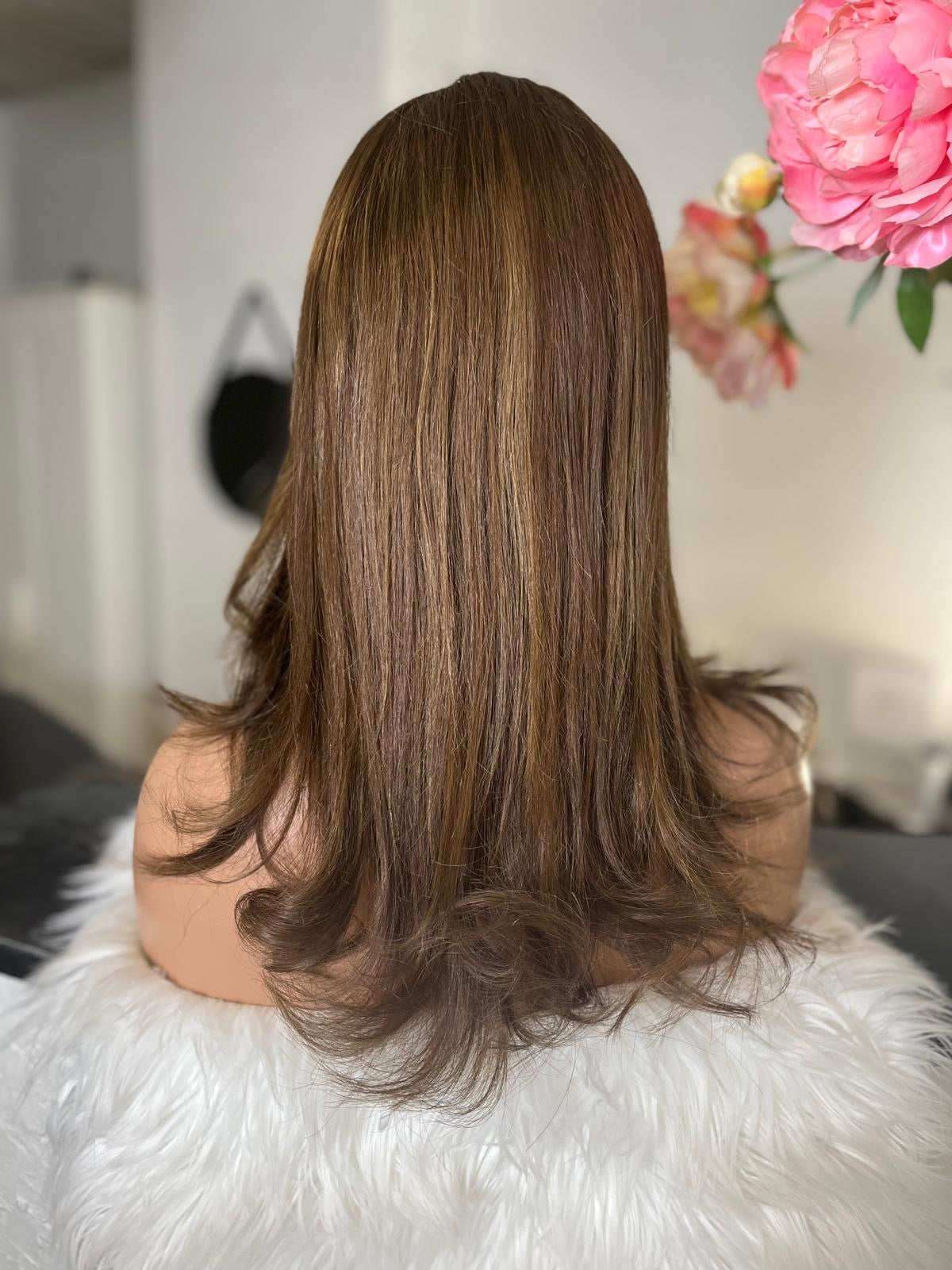 Caroline - confort integral illusion + lace top / 16 inch / 150% Volume / european hair / small