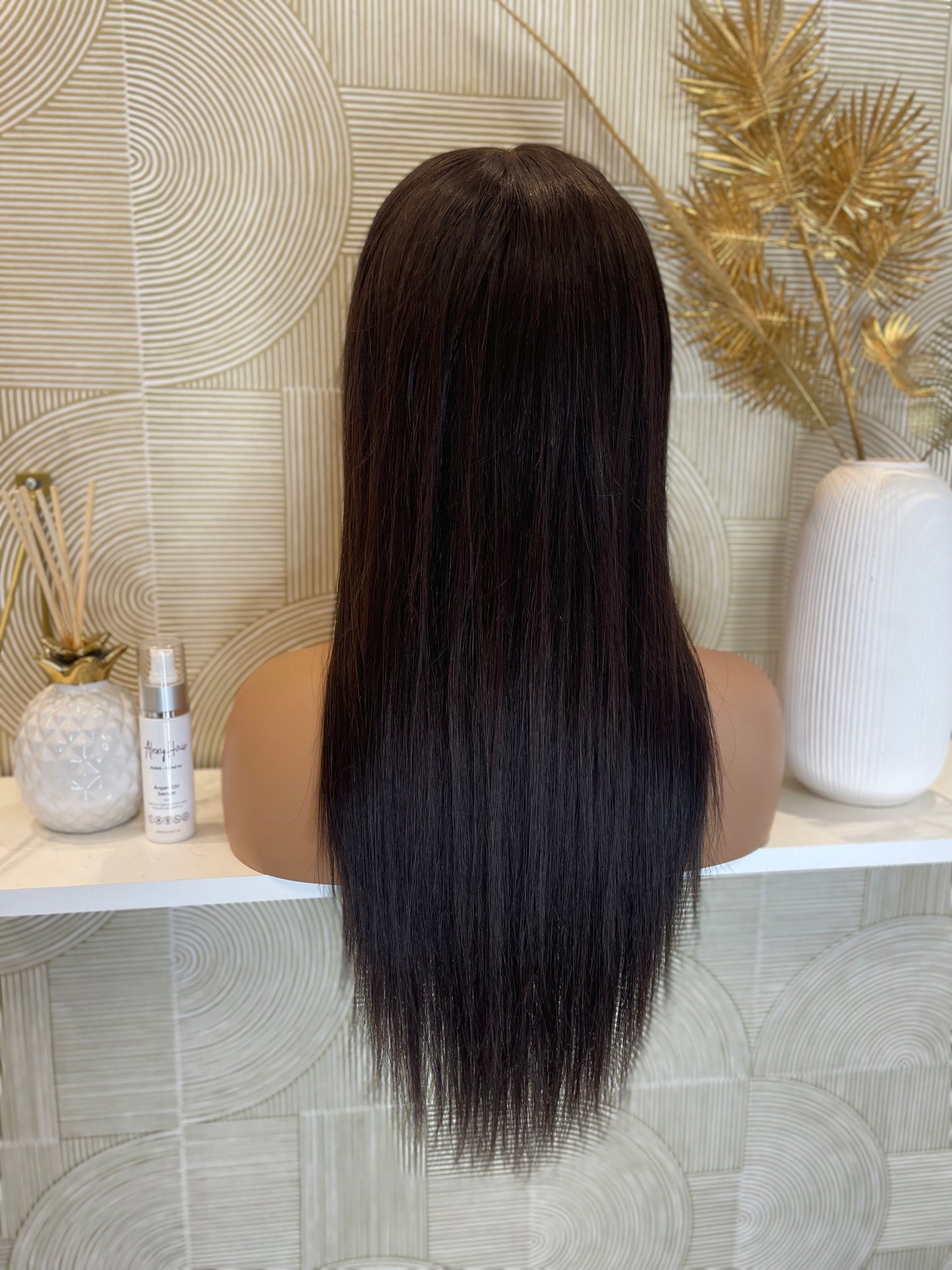 Alison - integral illusion + lace top / 20 inch / 130% Volume / european hair /xs-s