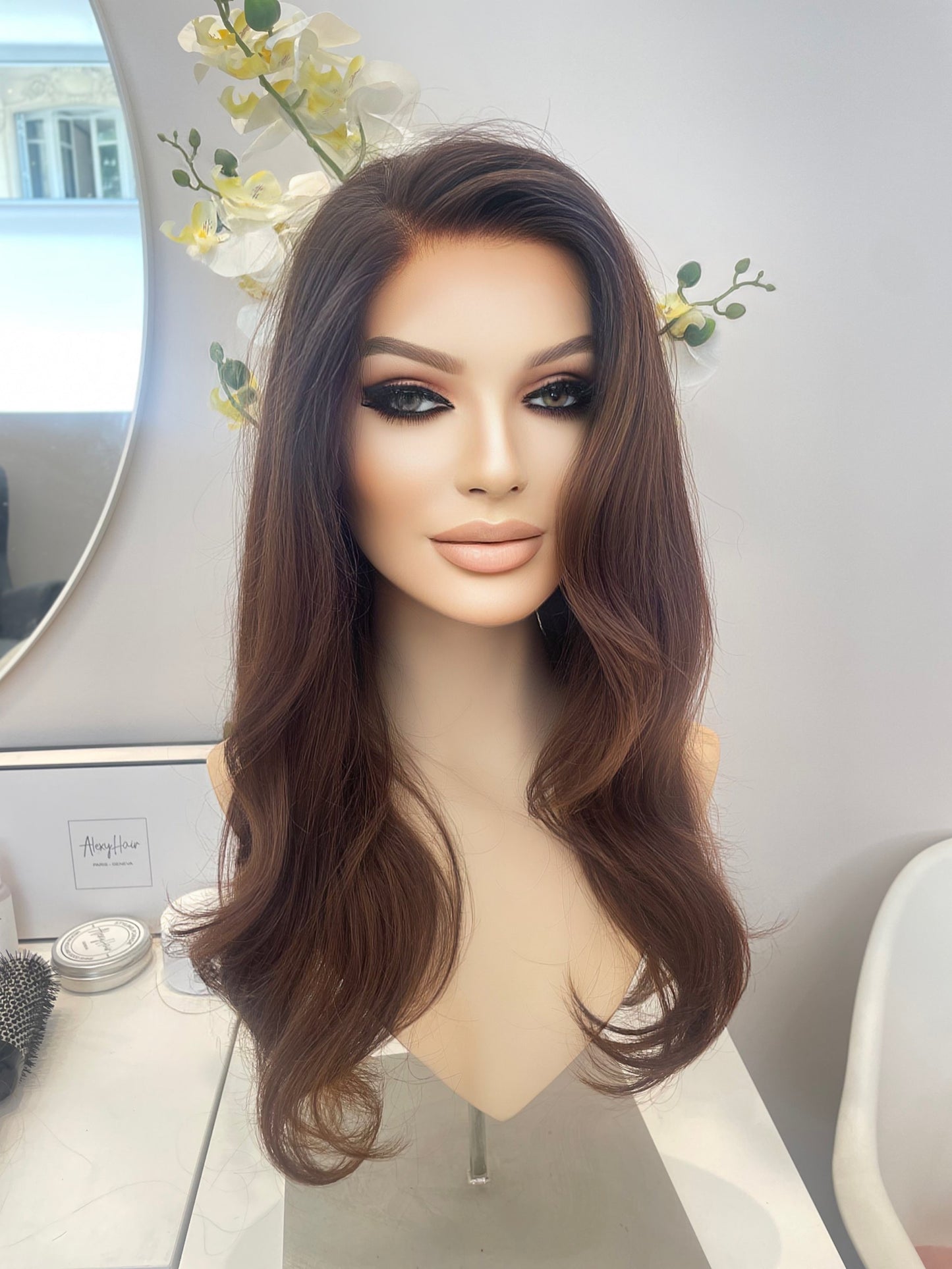 .Anita - Full front lace top 3"x 4" / 18 inch / 150% Volume / European hair / medium