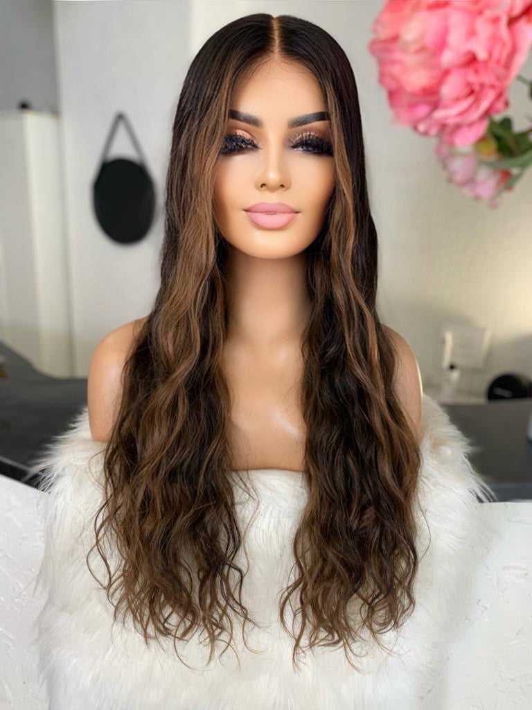 Marly - illusion integral + lace top / 26 inch / 180 % Volume / Indian hair