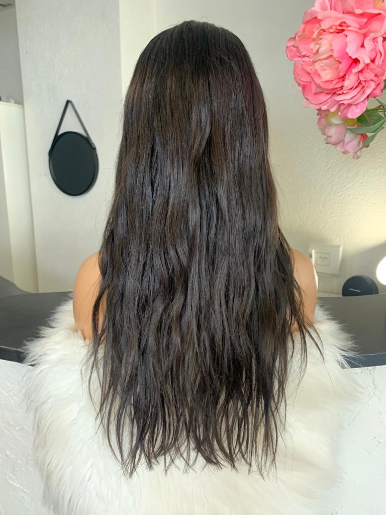 Hilda - illusion integral + lace top / 22 inch / 130 % Volume / European hair / xs-s