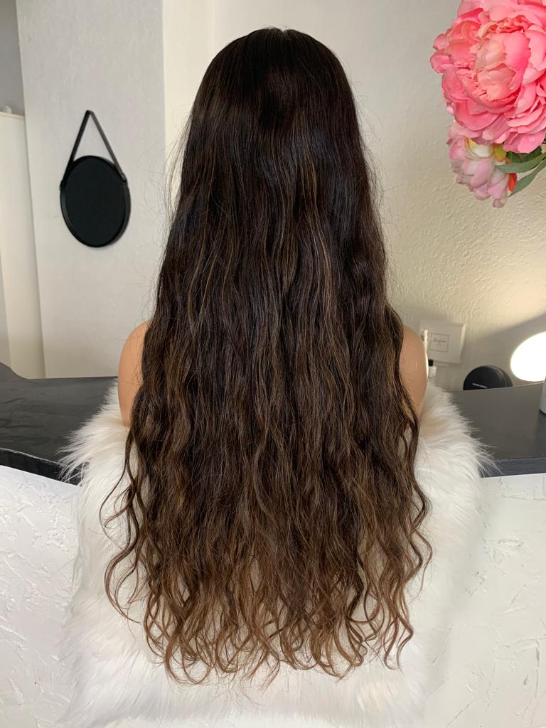 Marly - illusion integral + lace top / 26 inch / 180 % Volume / Indian hair