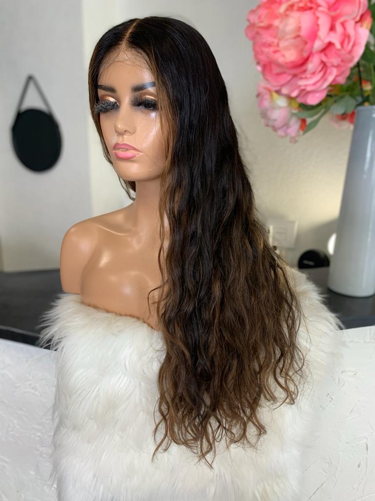 Marly - illusion integral + lace top / 26 inch / 180 % Volume / Indian hair