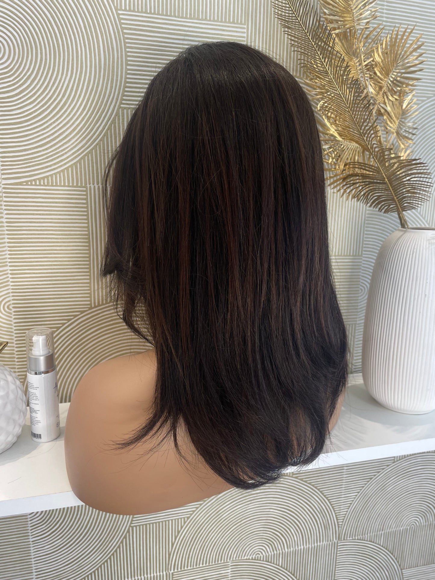 Mia - integral + lace top / 14 inch / 130 % Volume / European Hair / small