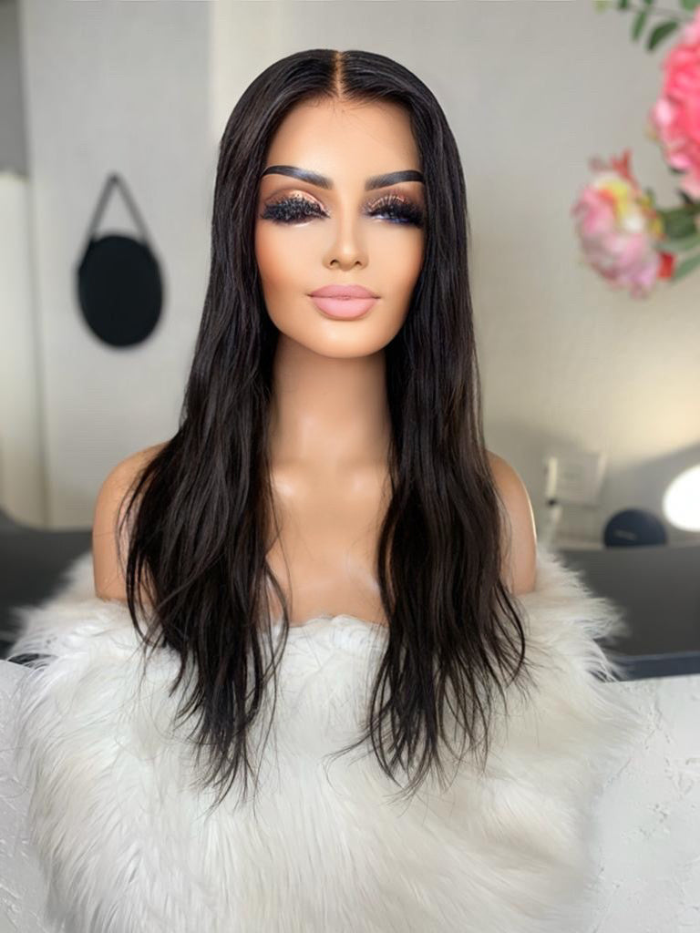 Hilda - illusion integral + lace top / 22 inch / 130 % Volume / European hair / xs-s