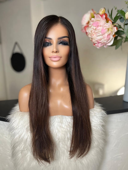 Veronica    - Integral + lace top  / 28 inch / 150 % Volume / mongolian hair / small (Copie 4)