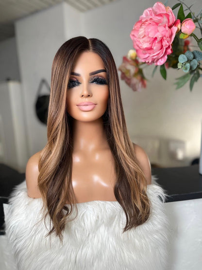 Rania  -  confort integral illusion + lace top / 22 inch / 150% Volume / european hair / small (Copie)