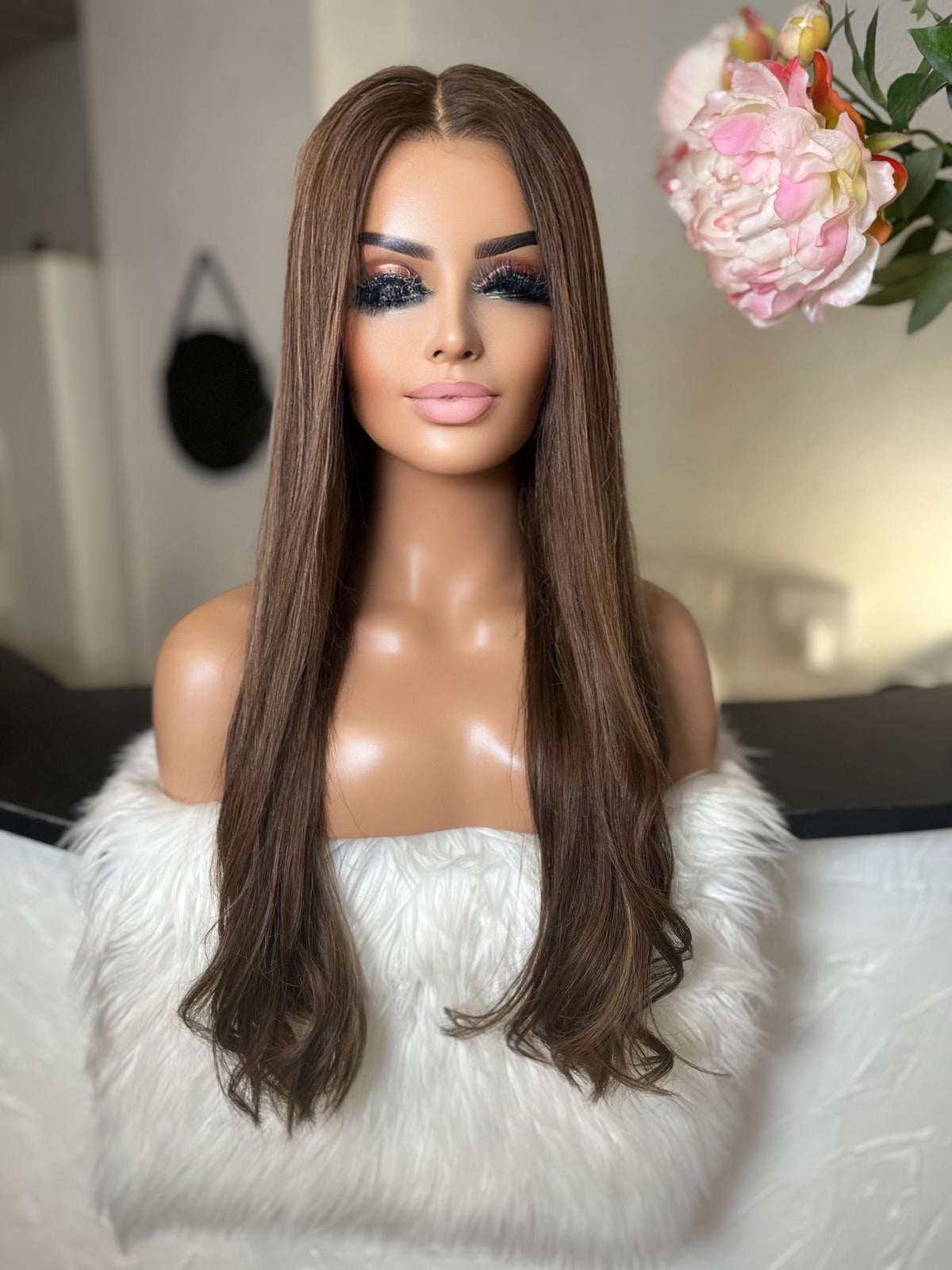 Johanna - Integral + lace top  / 26 inch / 150 % Volume / mongolian hair / small