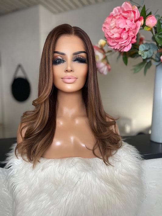 Louise  -  confort integral illusion + lace top / 22 inch / 150% Volume / european hair / small