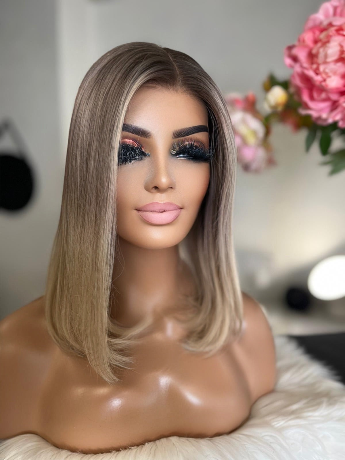 Barbara  -  confort integral illusion + lace top / 14 inch / 150% Volume / european hair / small