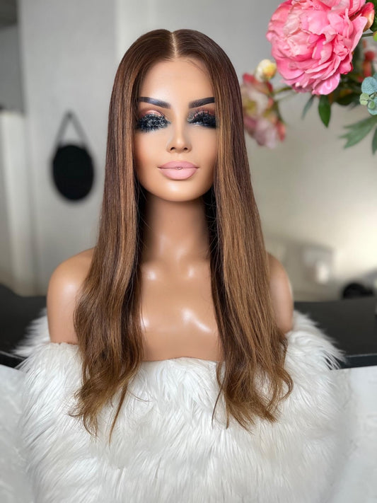 Brenda  -  confort integral illusion + lace top / 24 inch / 150% Volume / european hair / small