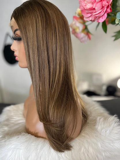 Fanny -  confort integral illusion + lace top /20 inch  / 150% Volume / european hair / small