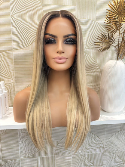 Ticia - confort integral illusion + lace top / 18 inch / 150% Volume / european hair / small