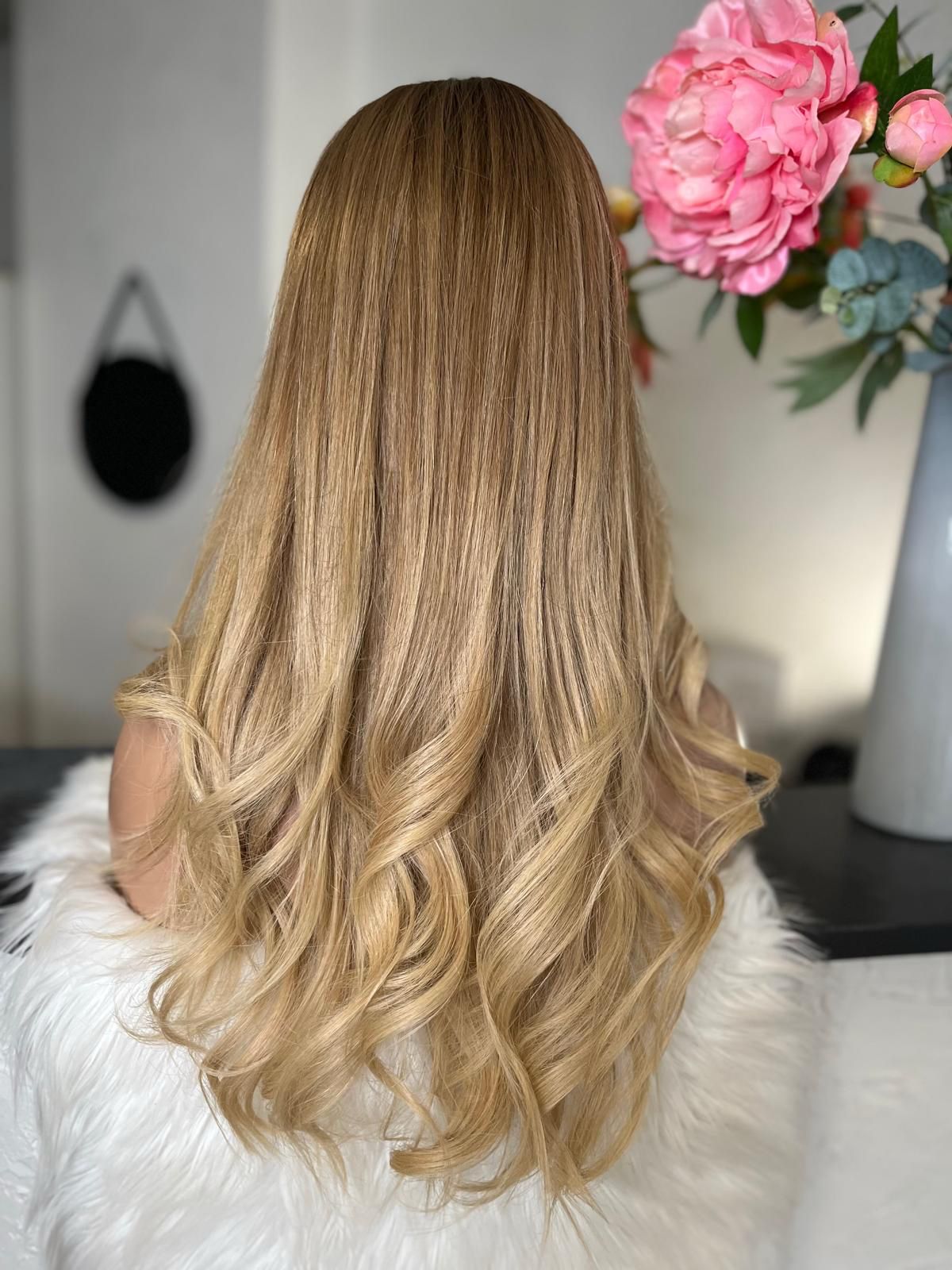 Tara - illusion integral + lace top  / 24 inch / 150 % Volume / European hair / small