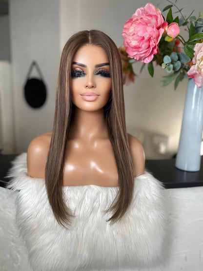 Carla  -  confort integral illusion + lace top / 24 inch / 150% Volume / european hair / small (Copie)