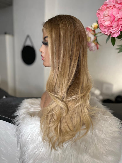 Tara - illusion integral + lace top  / 24 inch / 150 % Volume / European hair / small