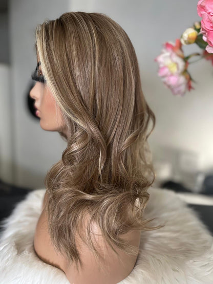 Cindy -  confort integral illusion + lace top / 16 inch / 150% Volume / european hair / small