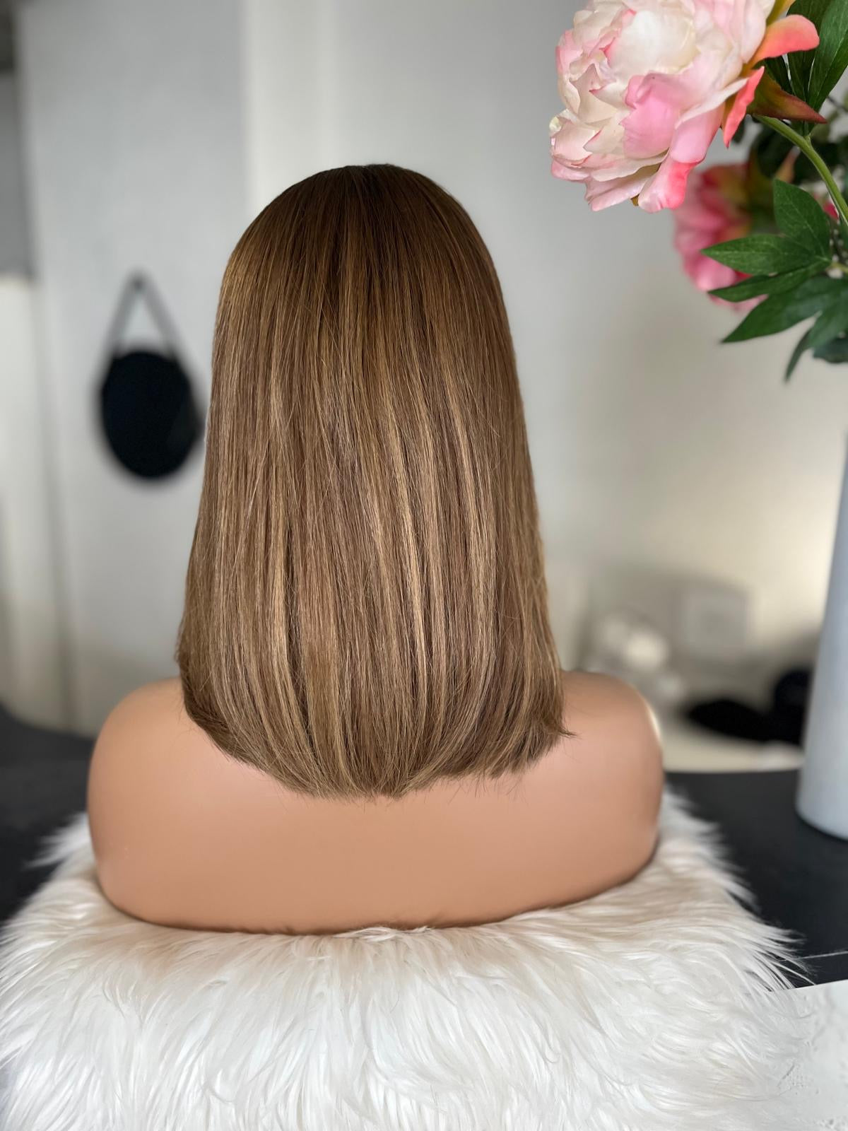 Billy  -  confort integral illusion + lace top / 14 inch / 150% Volume / european hair / small
