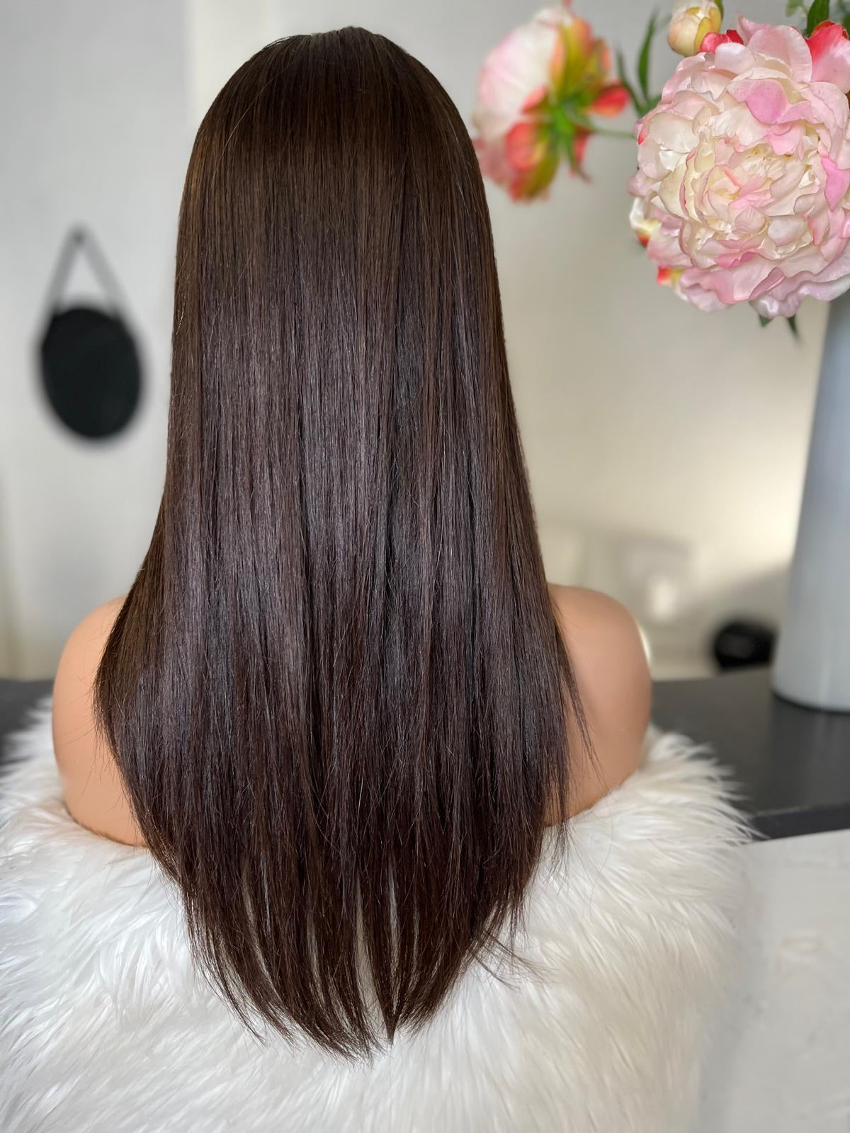 Leonore  -  confort integral illusion + lace top / 22 inch / 150% Volume / european hair / small