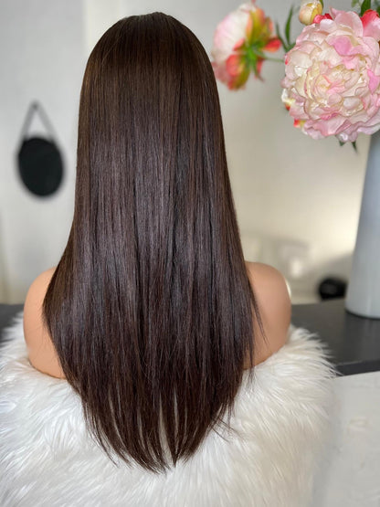 Leonore  -  confort integral illusion + lace top / 22 inch / 150% Volume / european hair / small