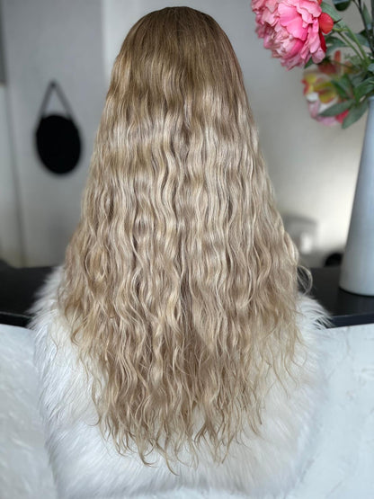 celine - illusion integral + lace top  / 26 inch / 180 % Volume / mongolian hair / s / wavy