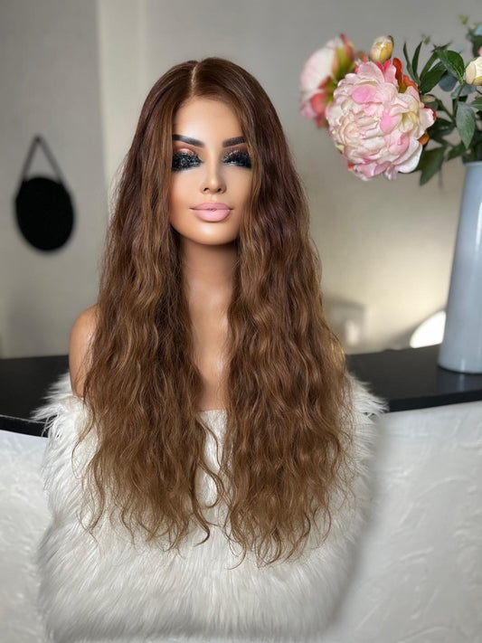 Wilma   - Integral + lace top  / 28 inch / 150 % Volume / mongolian hair / small (Copie)