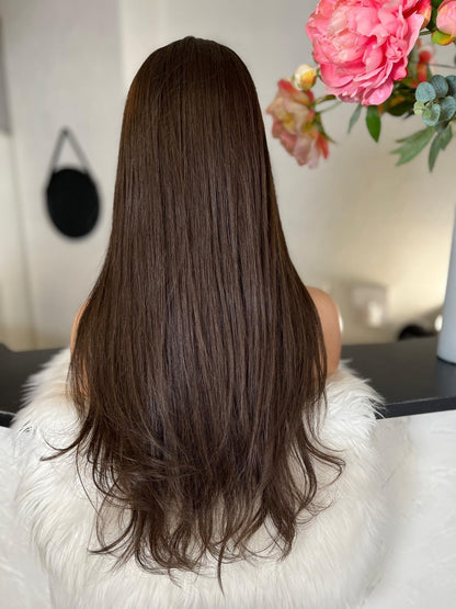 Marie  -  confort integral illusion + lace top / 24 inch / 150% Volume / european hair / small