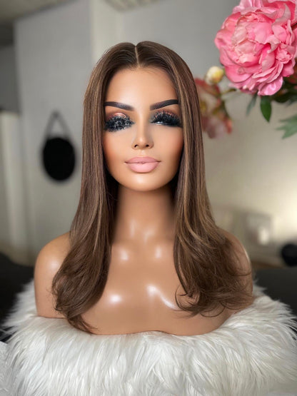 Estelle  -  confort integral illusion + lace top / 16 inch / 150% Volume / european hair / small